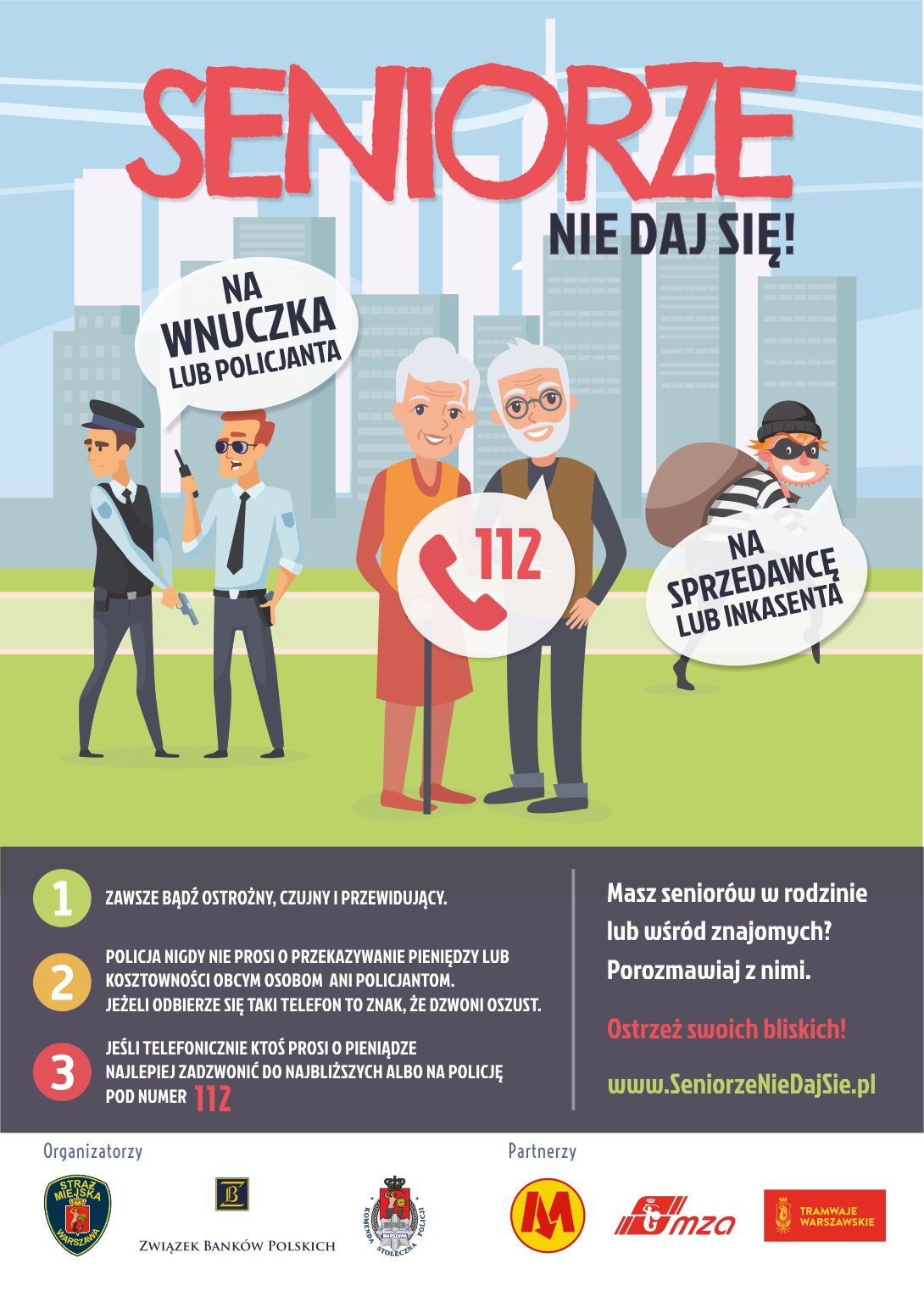 Plakat Plakat Kampania Ostrzegamy seniorów przed oszustami